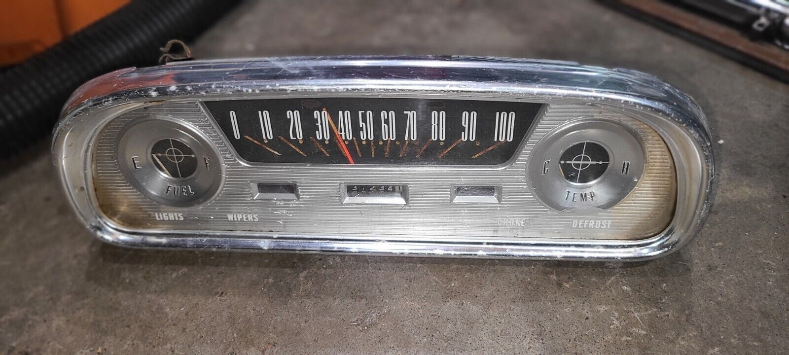 1960-63 Ford Falcon, Ranchero speedometer and gauge dash assembly, cluster