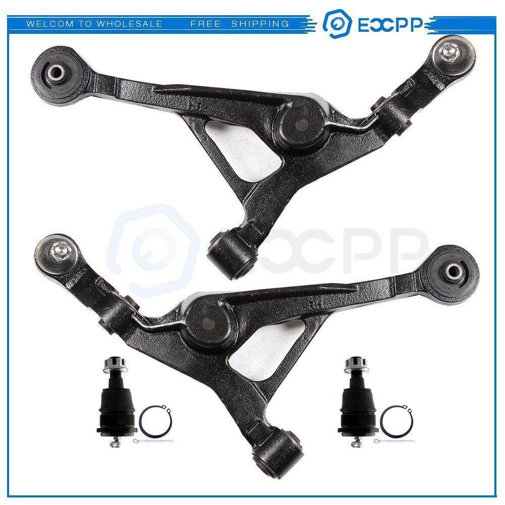4Pc Front Lower Control Arms Upper Ball Joints For 2001-2006 Sebring Stratus