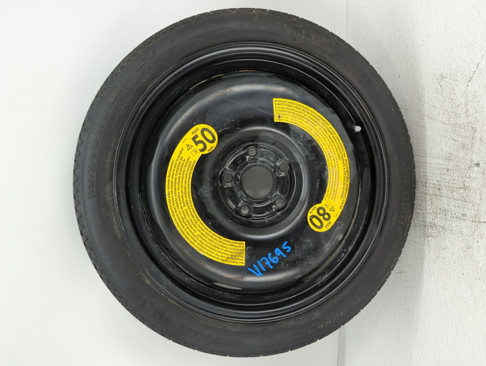 2015-2021 Volkswagen Gti Spare Donut Tire Wheel Rim Oem UPHN8
