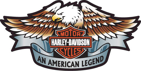 Harley Davidson An American Legend Motor Cycles HD Bumper Sticker Window Decal