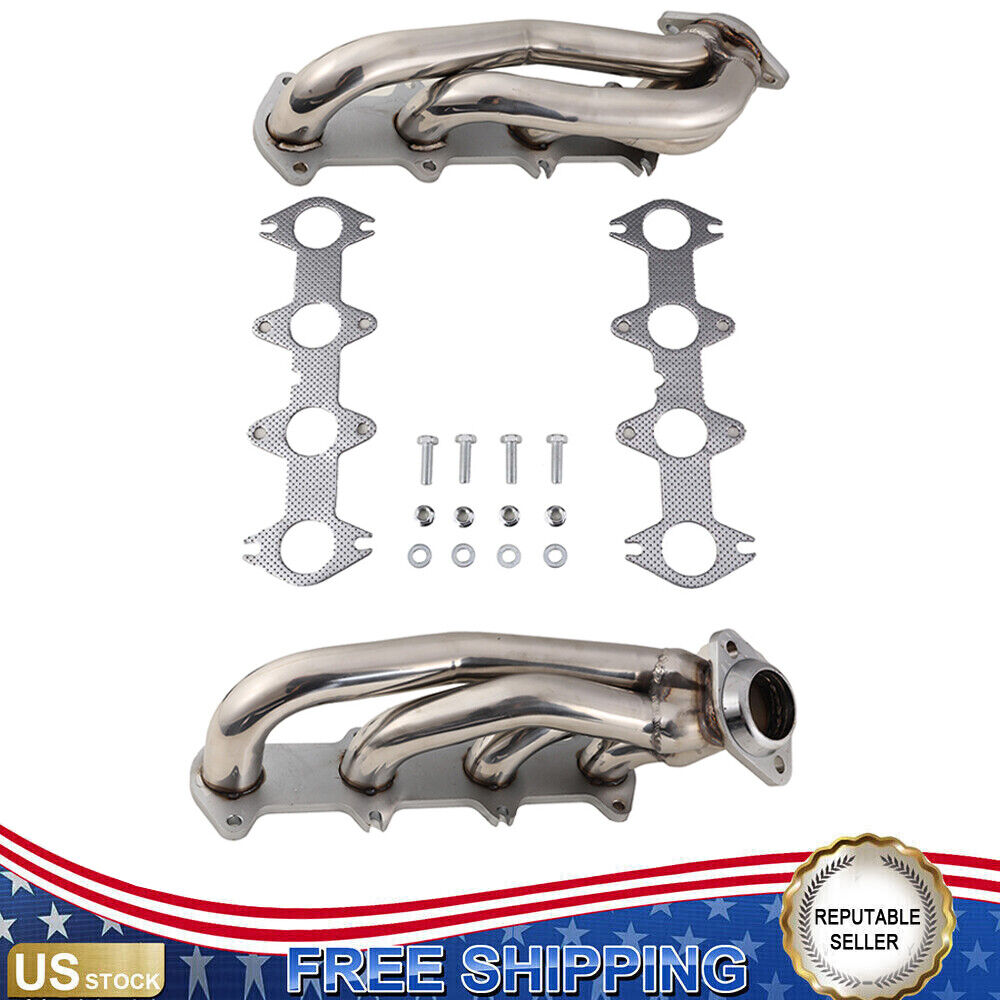 Stainless Steel Shorty Exhaust Headers for 2004-10 Ford F150 F250 Bronco 5.4L V8