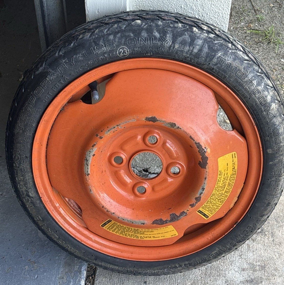 1990 Mazda Miata MX-5 NA OEM Complete Spare Tire Kit Jack Wheel Cover Wrench