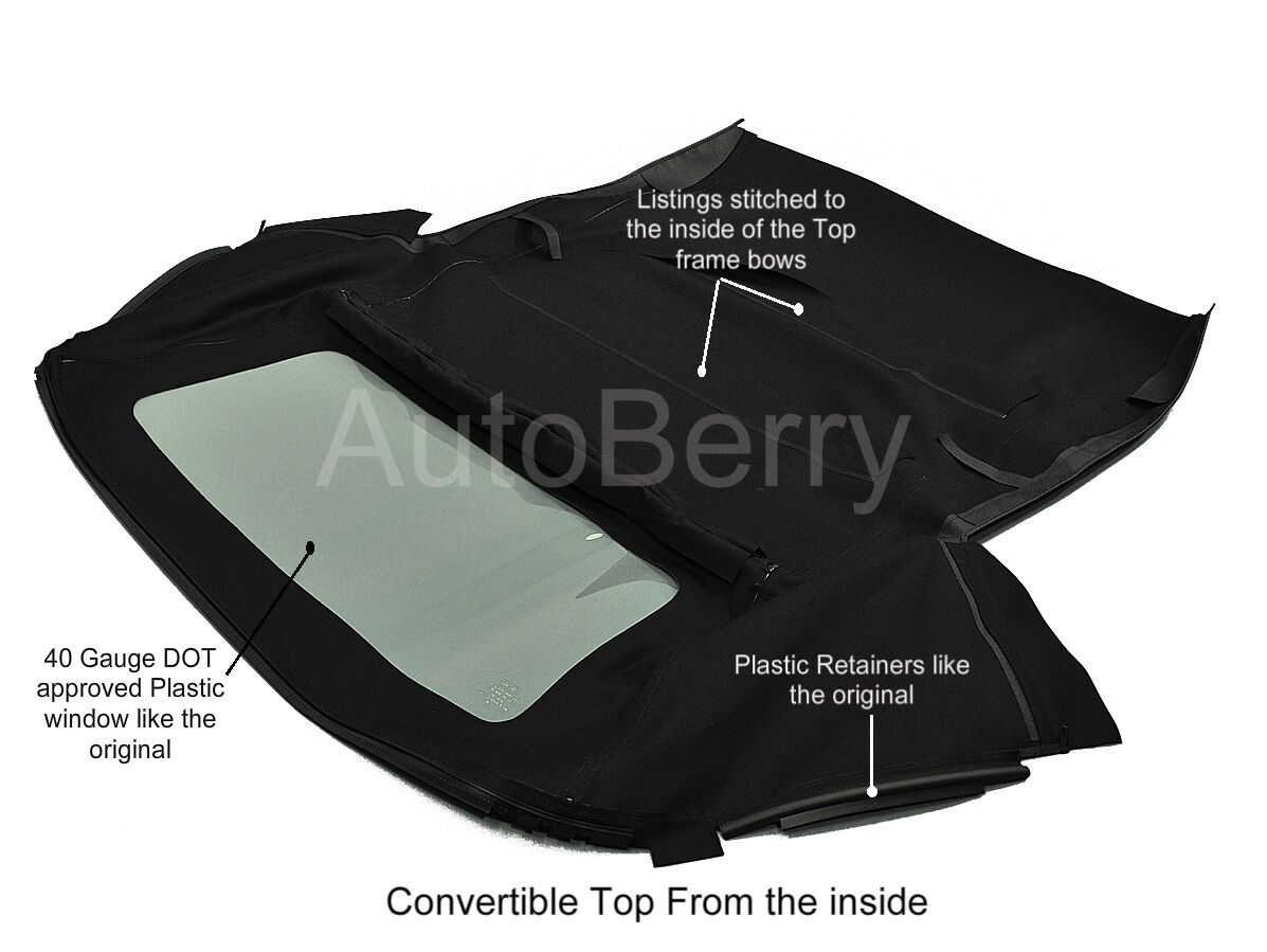 Mercury Capri Convertible Top Replacement With Plastic Window Fits July1992-1994