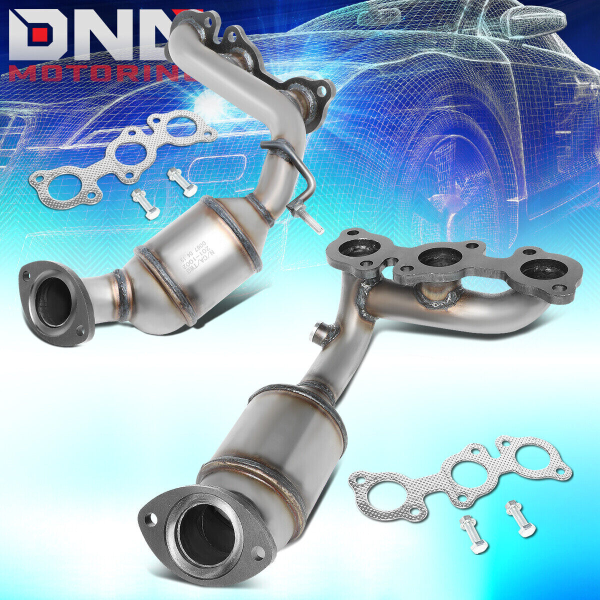 FOR 2004-2006 TOYOTA SIENNA RX330 AWD PAIR EXHAUST CATALYTIC CONVERTER MANIFOLD