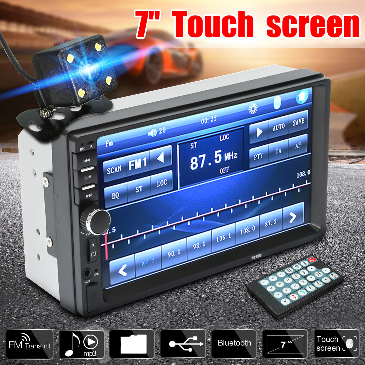 Bluetooth Car Stereo Radio 2 DIN 7