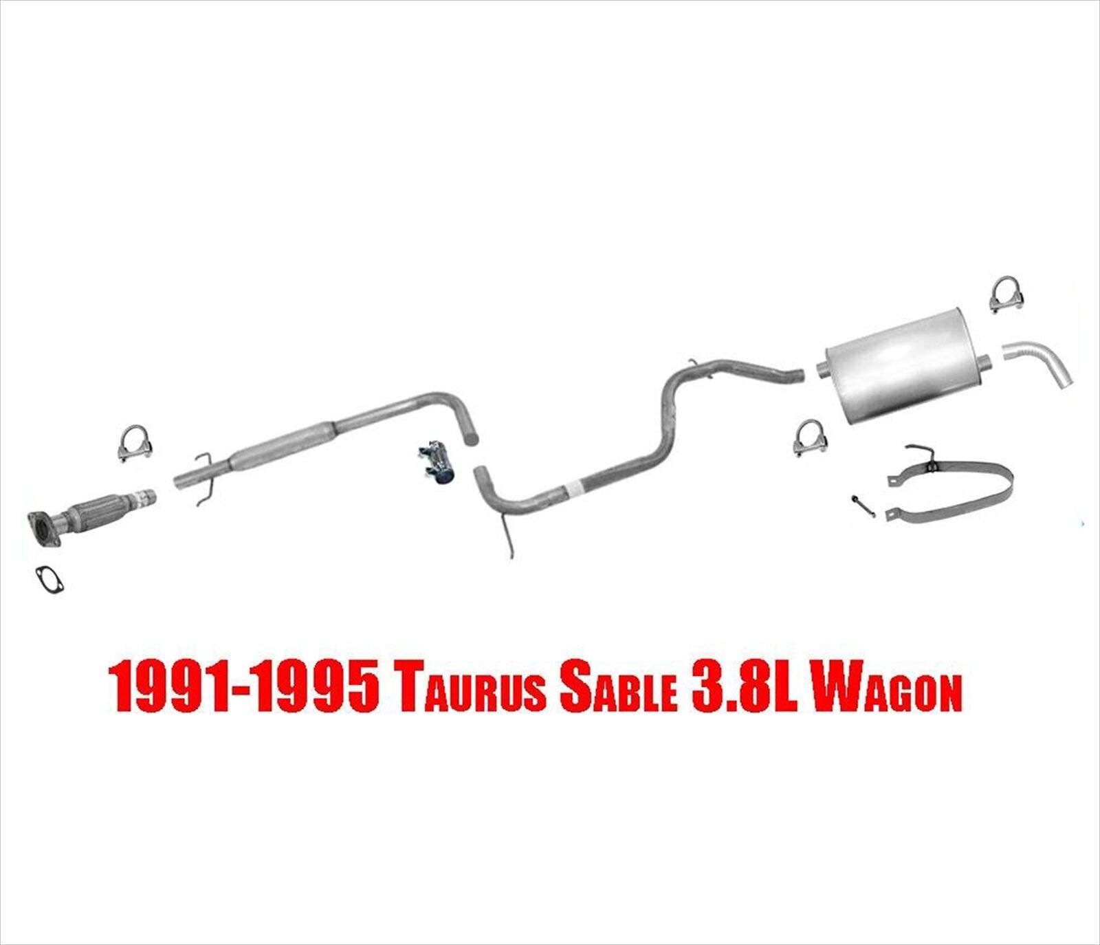 1991-1995 Taurus Sable 3.8L Wagon Muffler Exhaust System
