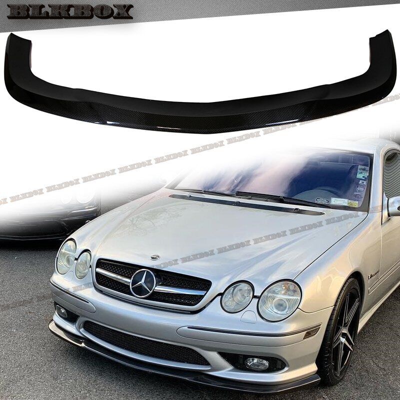 FRP w/ Carbon Fiber CS Front Lip For 01-06 W215 CL55AMG Coupe Stock AMG Bumper