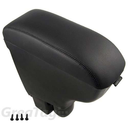 Center Console Armrest Storage Box For Honda Jazz / Fit (2002-2008) - Black ABS