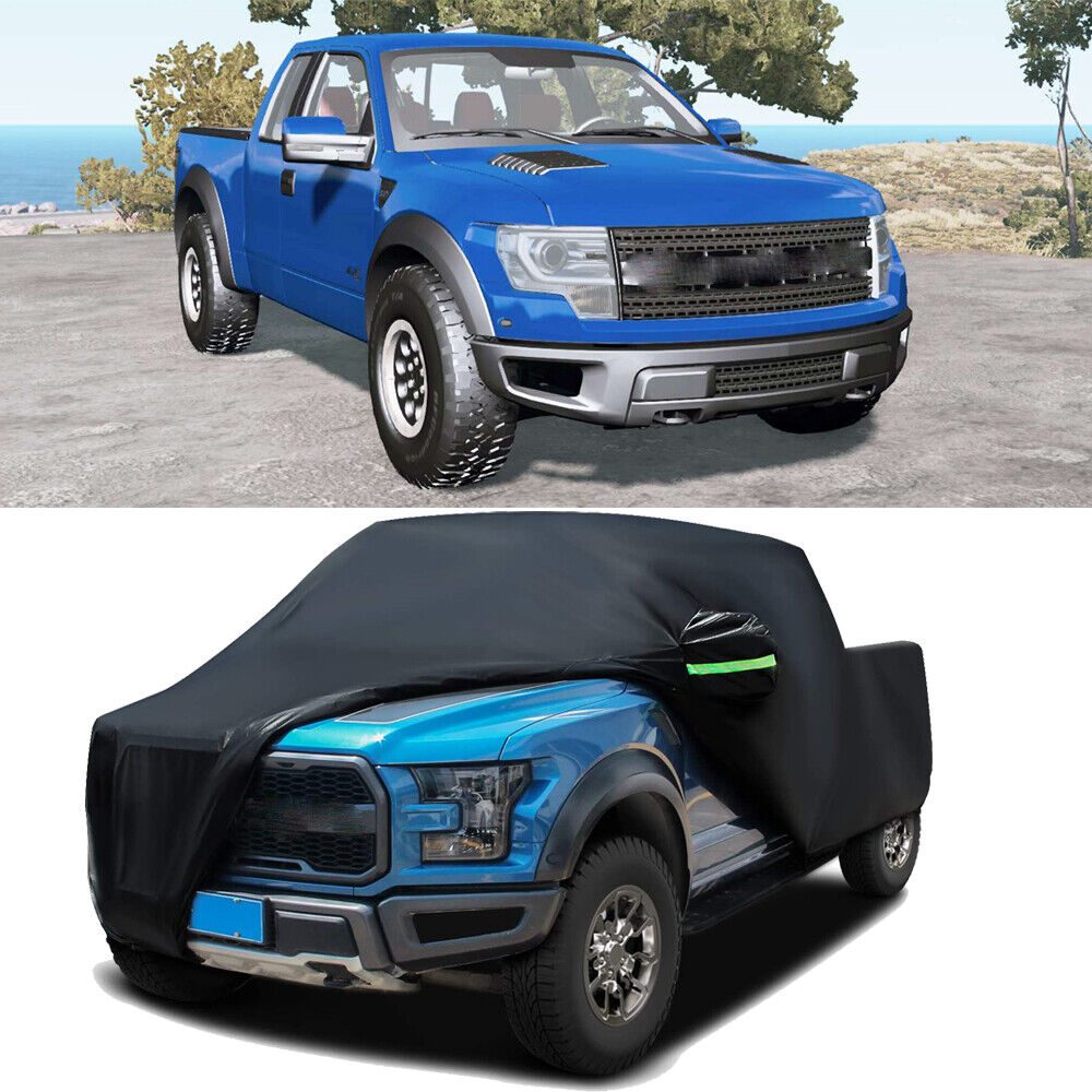 Pickup Truck Cover Waterproof UV Resistant Sun Protection For Ford F-150 F-250