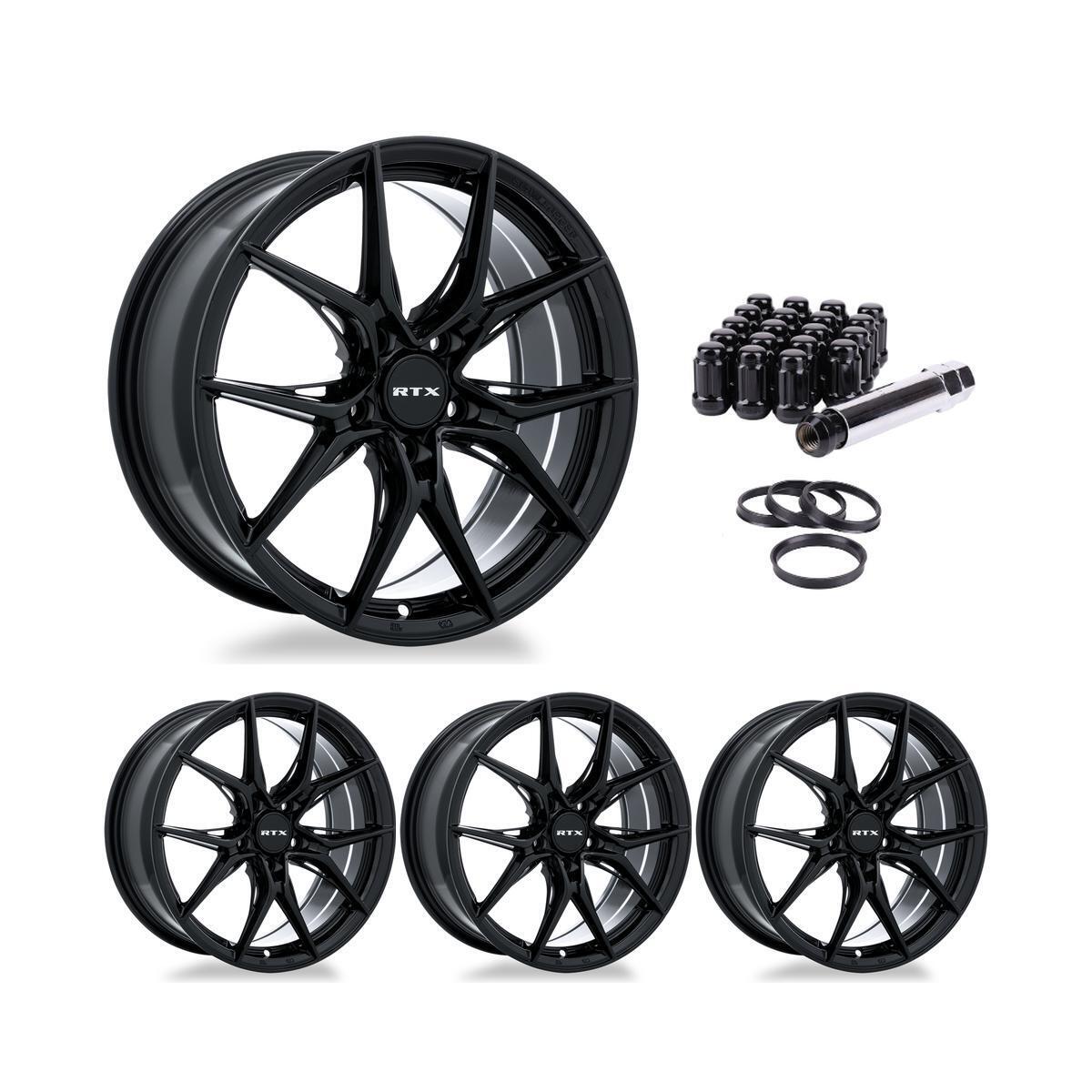 Wheel Rims Set with Black Lug Nuts Kit for 90-01 Chevrolet Lumina P903683 16 inc