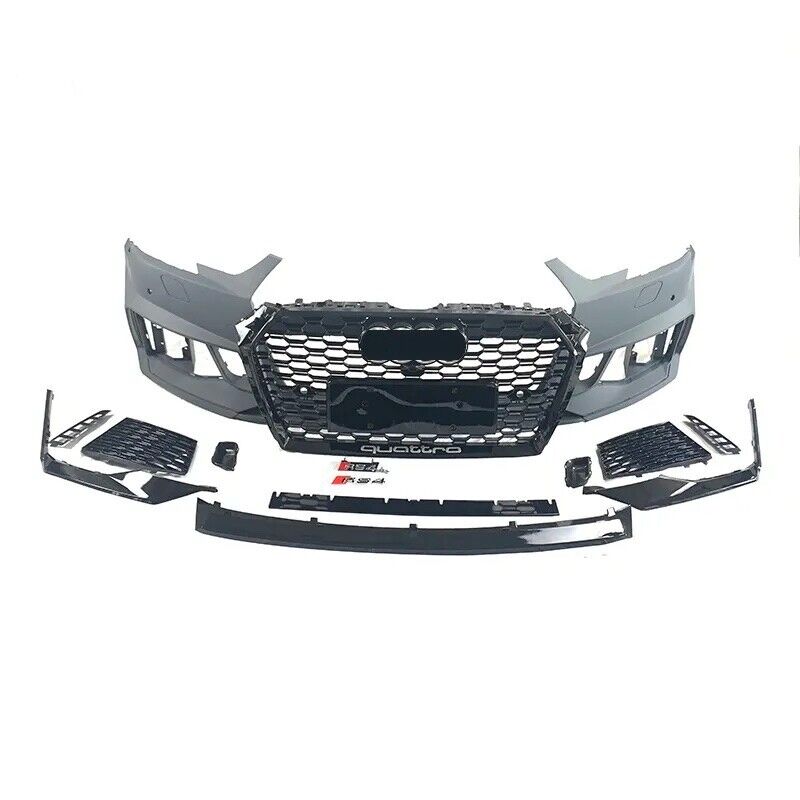 RS4 Style aftermarket Front Bumper kit with grille, fits Audi A4/S4 2017-2019 B9