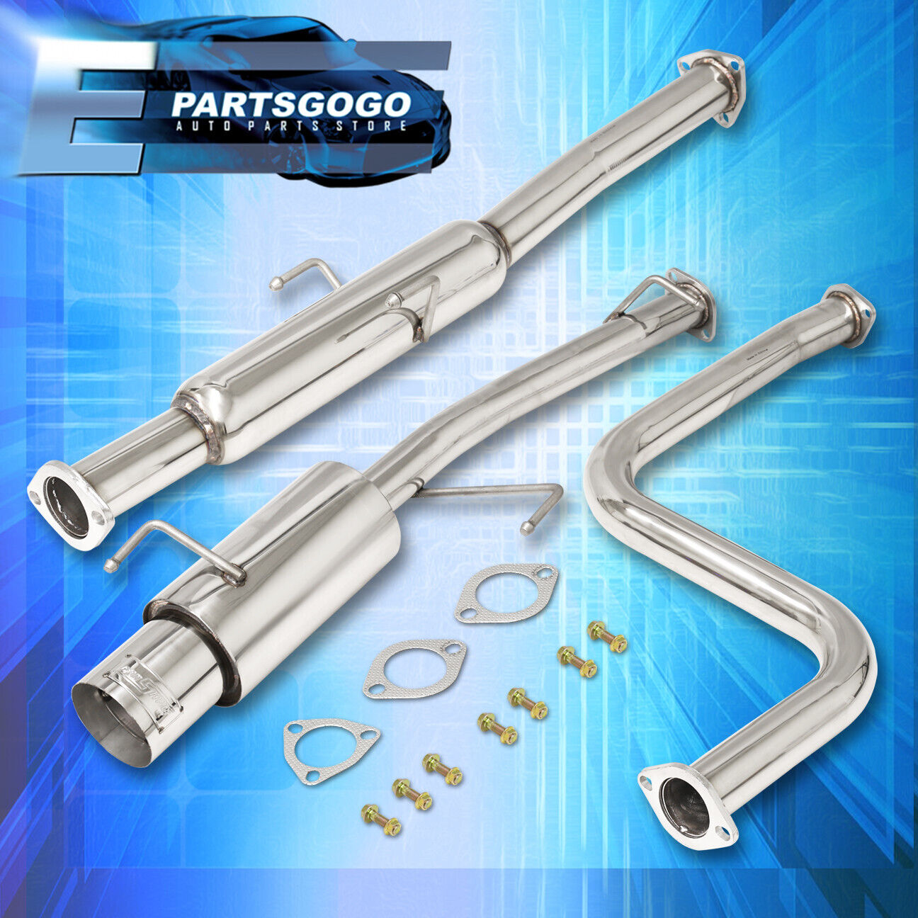 For 92-96 Honda Prelude BB JDM Stainless Catback Exhaust System 4.5\