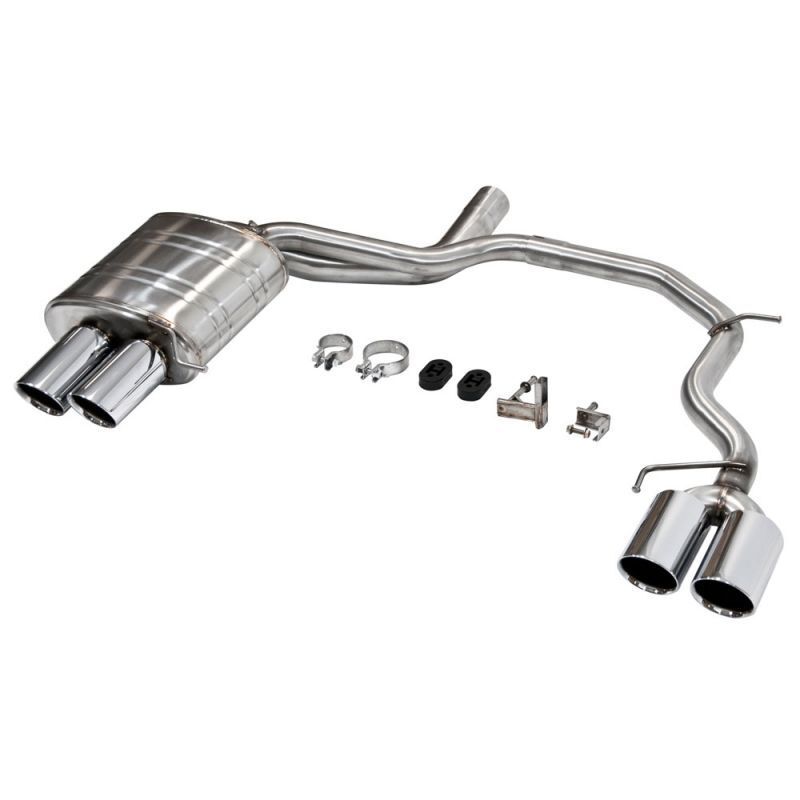 BMW 5 Series F10 523i Performance Exhaust Muffler with Dual Chrome Tips M5 Style