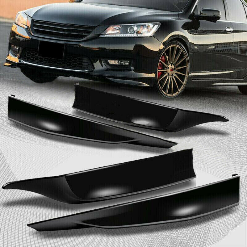 For 2013-2015 Honda Accord 4-DR HFP-Style Front+Rear Bumper Spoiler Lip 4pc