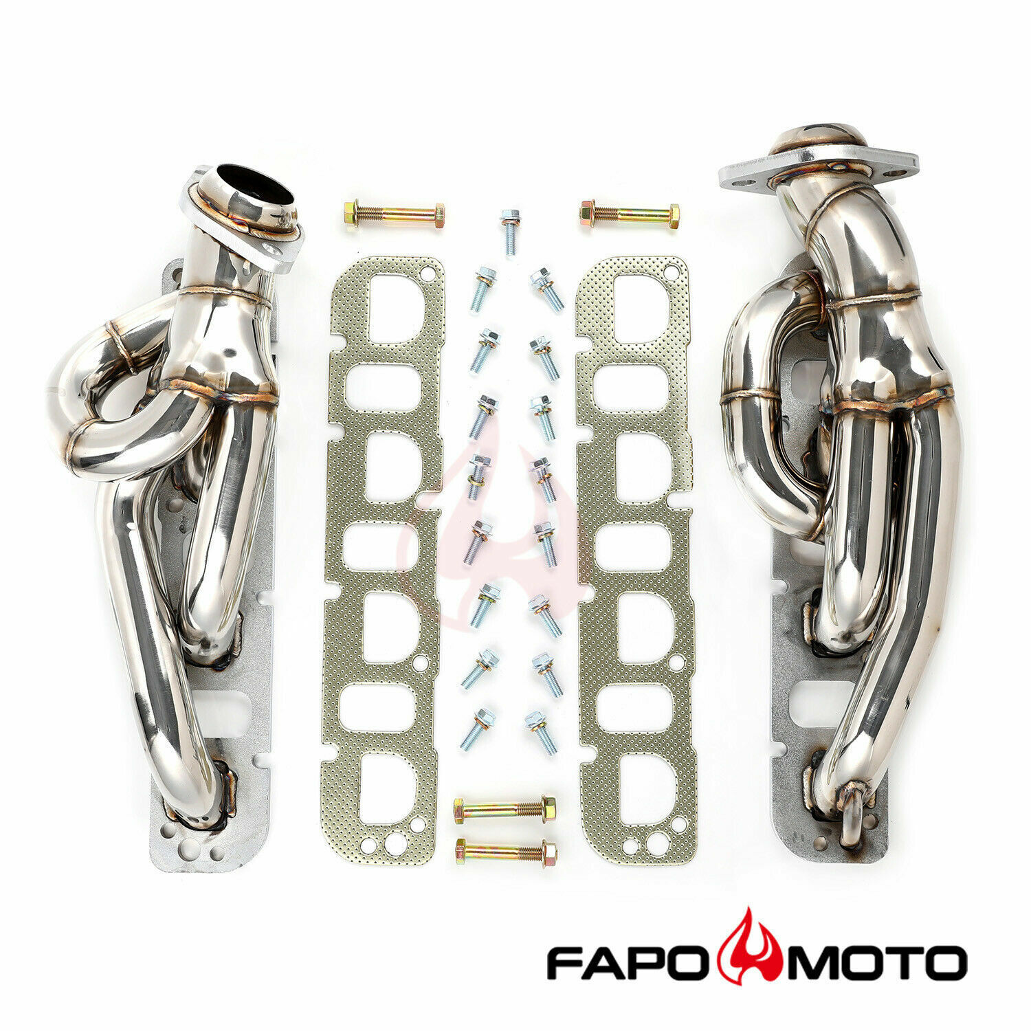 FAPO Shorty Headers Exhaust Manifold for 2009-2017 Dodge Ram HEMI V8 5.7 345