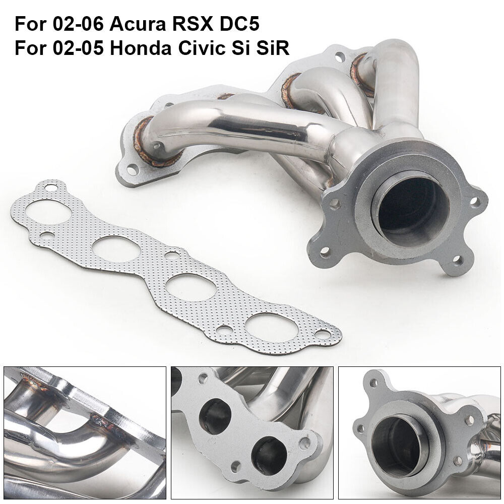 Racing Stainless Exhaust Manifold Header For 2002-2006 CIVIC Si EP3/RSX DC5 2.0