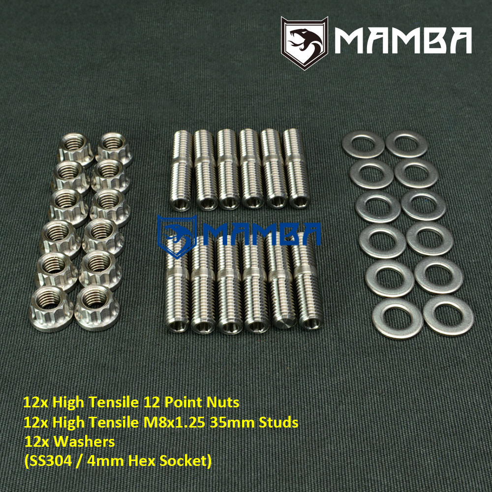 SS304 CNC Turbo Exhaust Manifold to Header Stud Kit For Audi 80 90 100 Quattro