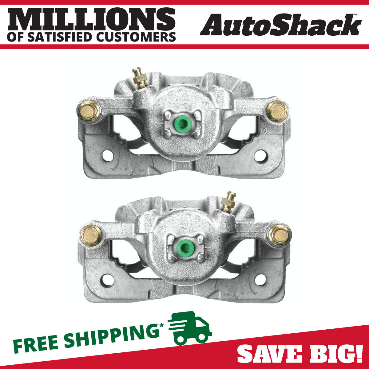 Front Brake Calipers w/ Bracket Pair 2 for Acura RSX Honda Civic 2007-2008 Fit