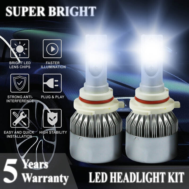 COB 9006 HB4 LED Headlight bulbs Conversion Kit Hi/Lo beam Power light 6000K HID