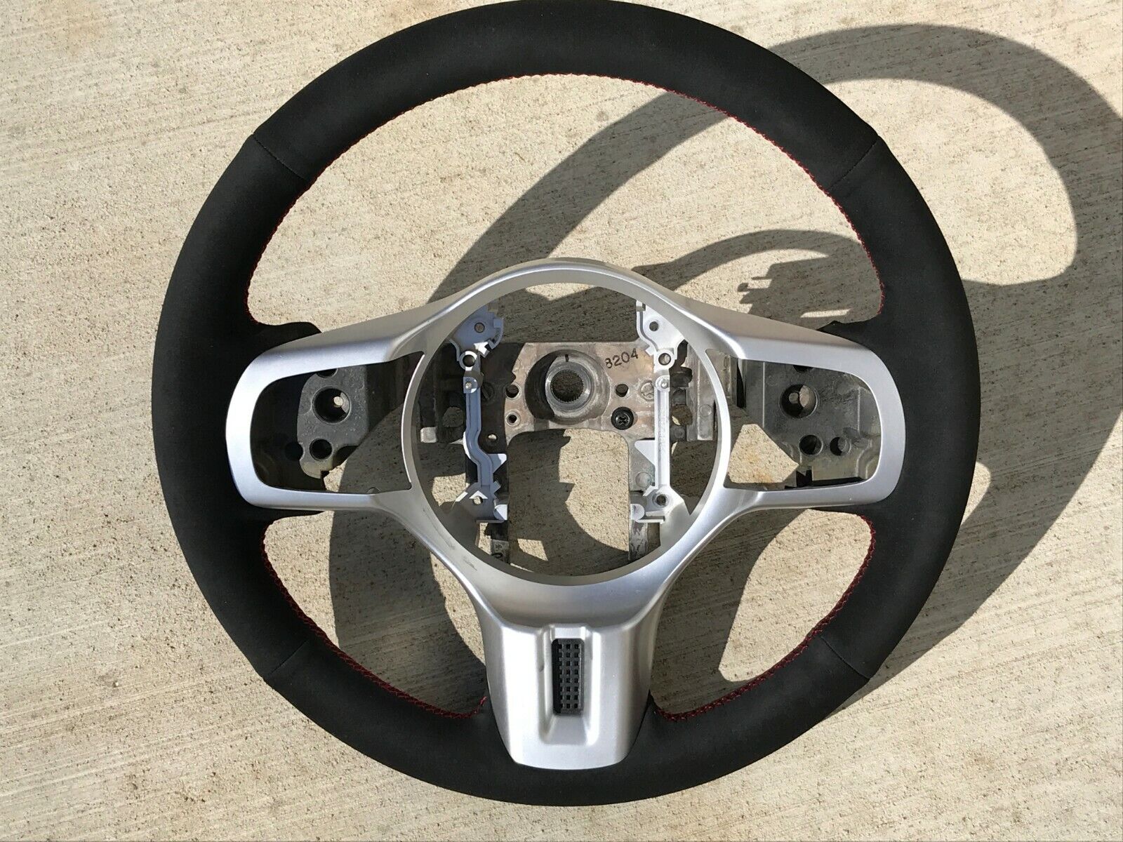 BLACK Stitching for Lancer EVO X EVO 10  Steering Wheel Wrap Suede