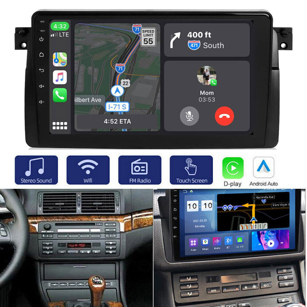 64G For BMW 3-series E46 M3 1998-2006 Car Stereo Radio GPS Android 13 Carplay