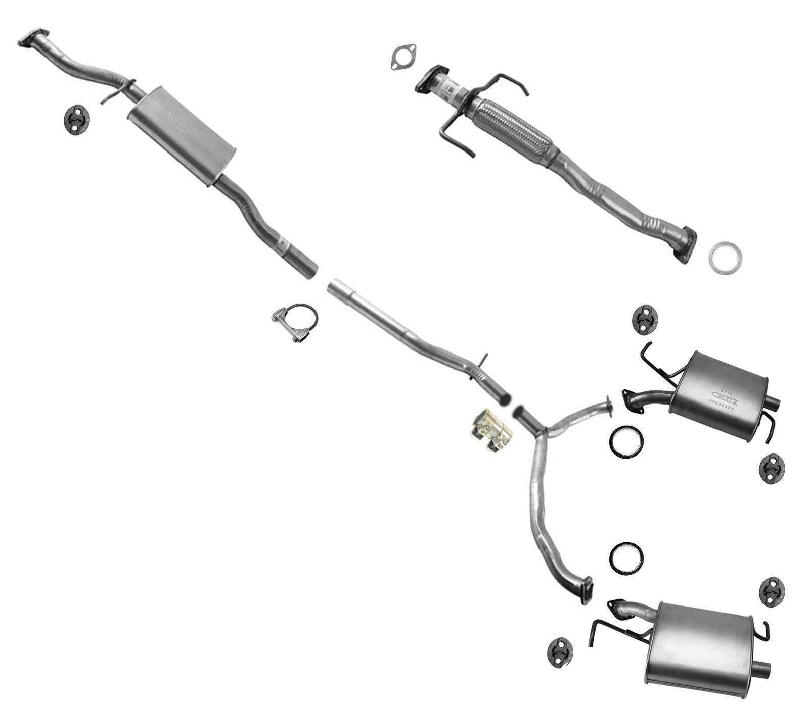 Flex Pipe Resonator Dual Muffler Exhaust System Fits 2007-2015 Mazda CX-9