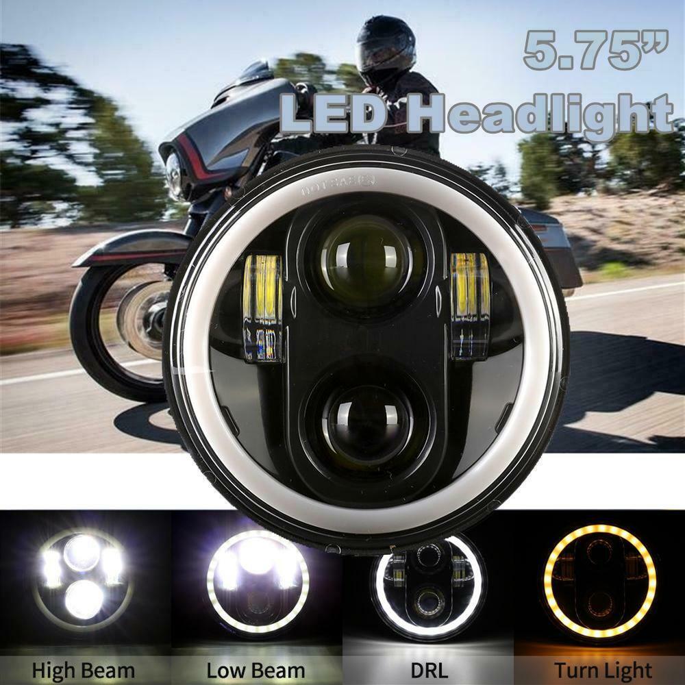 Details about   5-3/4" 5.75" LED Headlight Seal Beam  For Harley Sportster XL 883 1200 Dyna