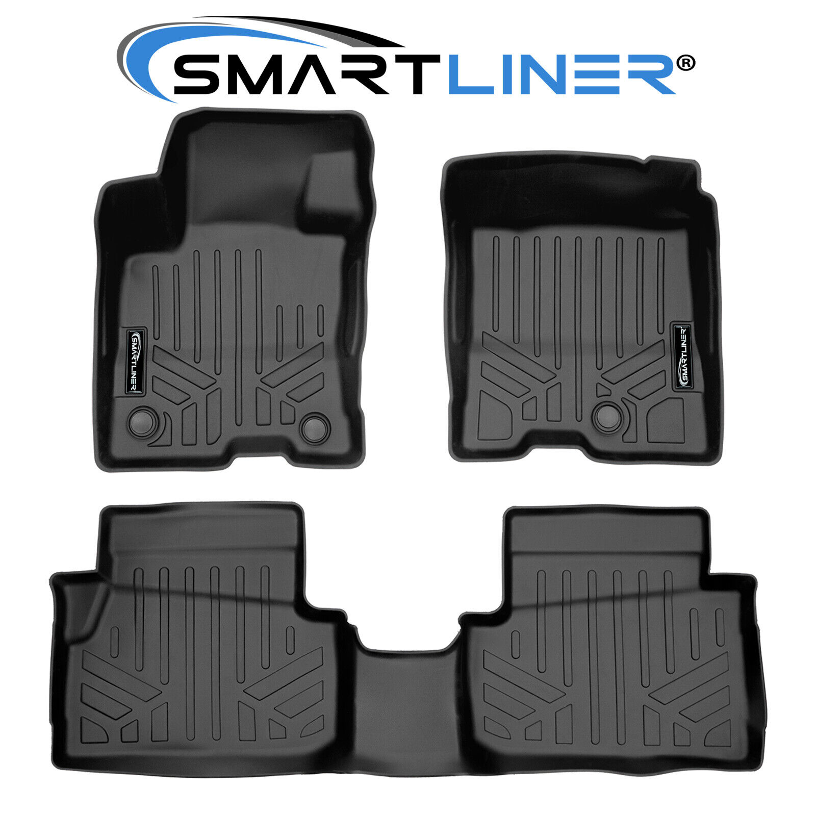 SMARTLINER 2 Row Floor Mat Liner Set For 2022-2024 Ford Maverick (Hybrid Models)