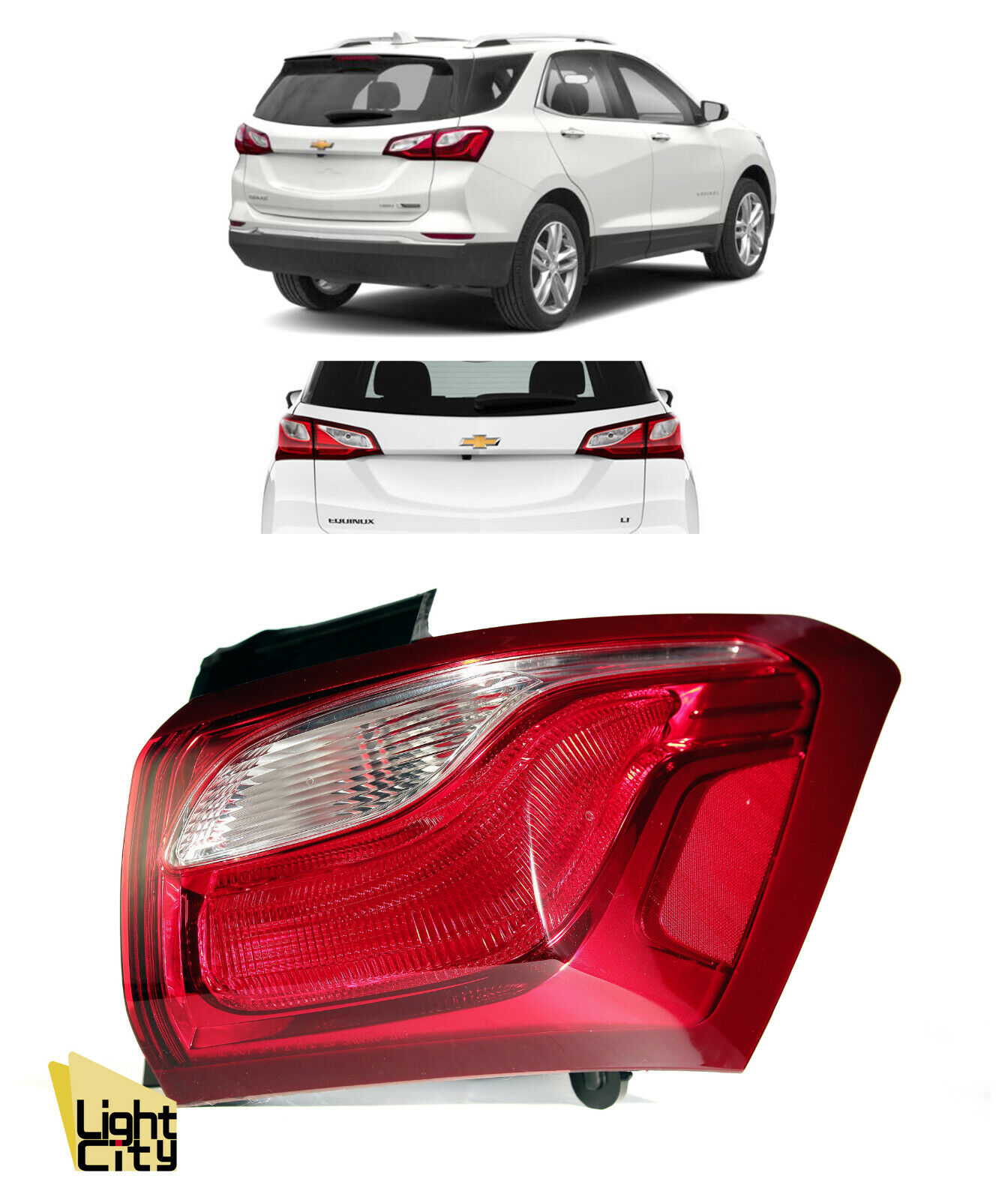 [Halogen] For 2018-2020 Chevy Equinox Passenger Side Taillight Assembly Outer RH