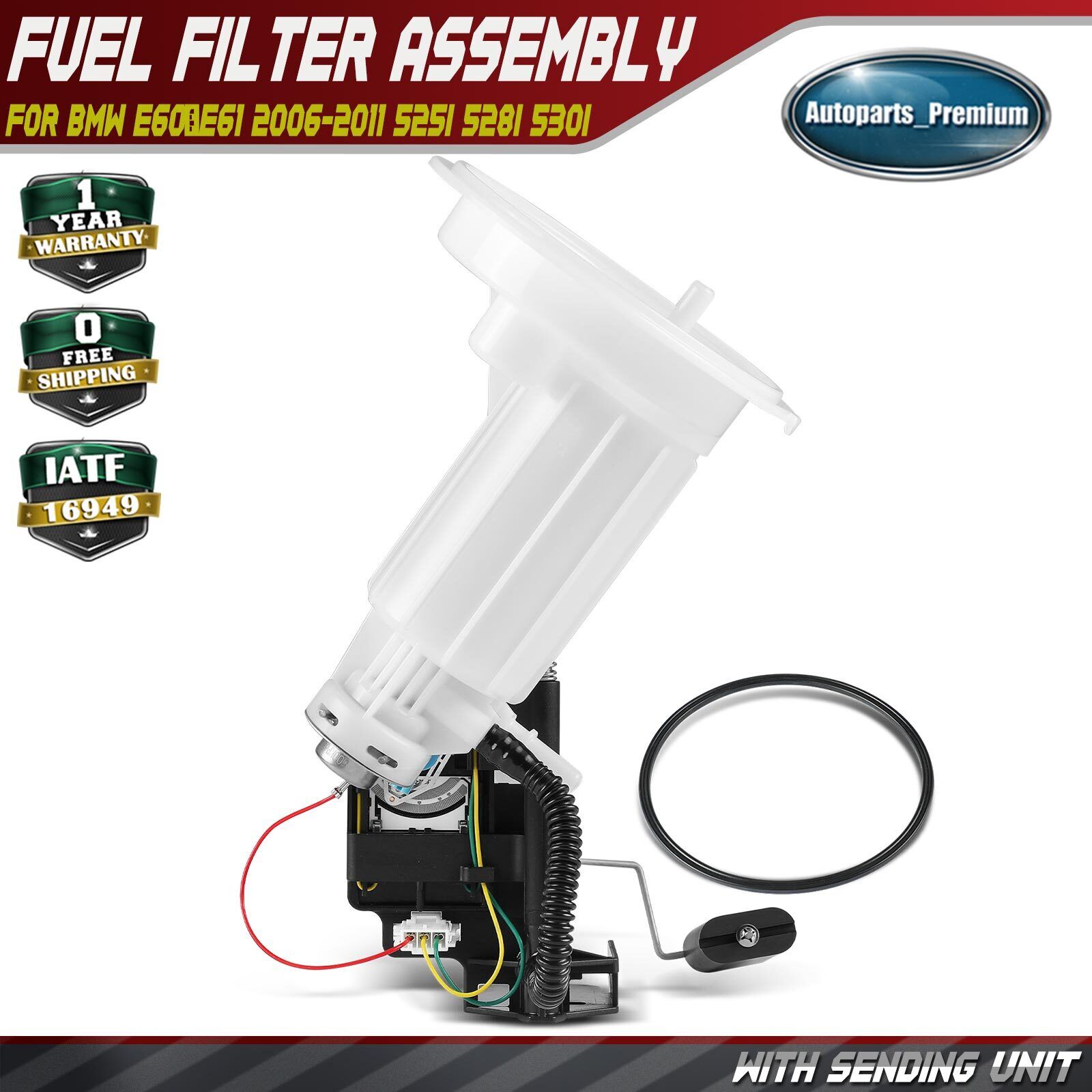 Fuel Filter w/ Sending Unit for BMW E60 E61 2006-2011 525i 528i 530i 16146766152