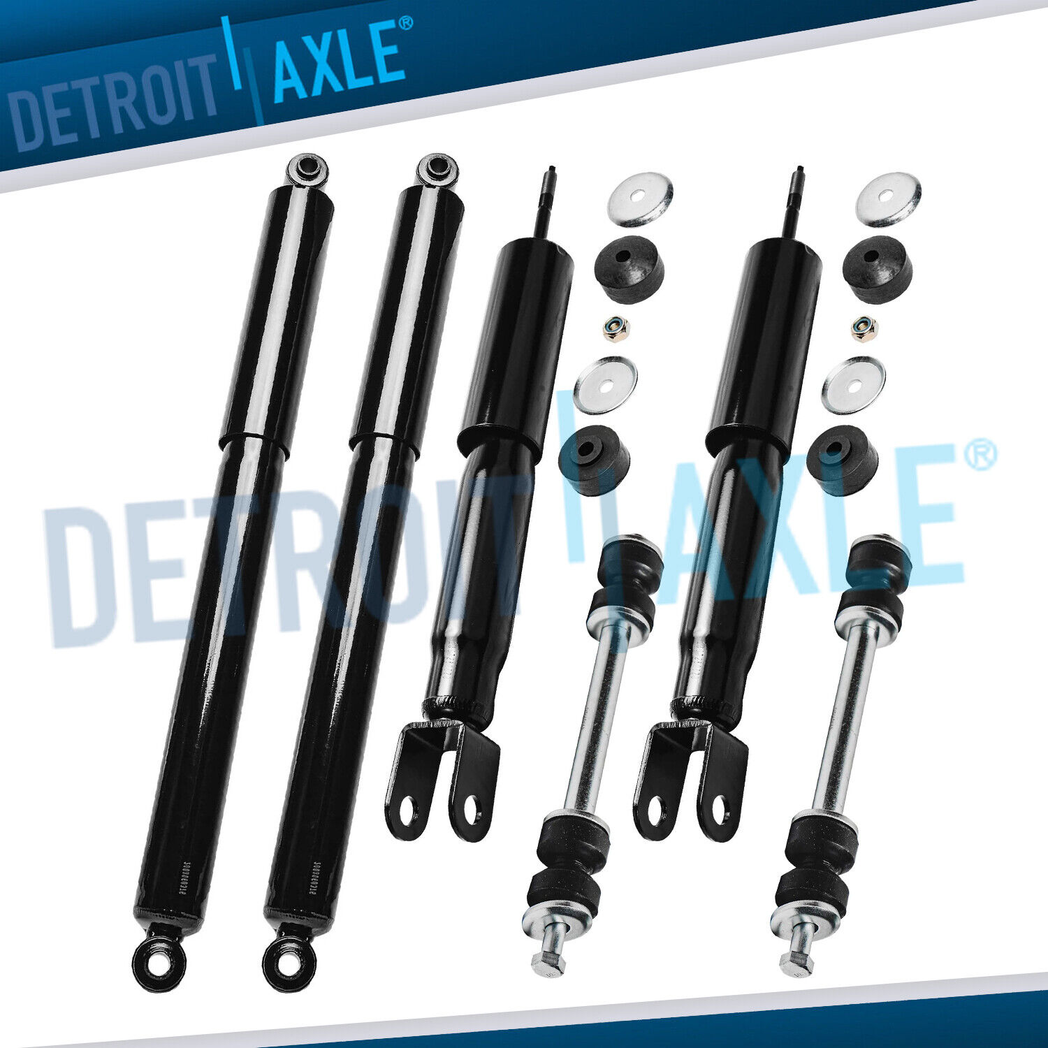 4WD Front & Rear Shock Absorbers + Sway Bars for Chevy Tahoe Suburban 1500 Yukon