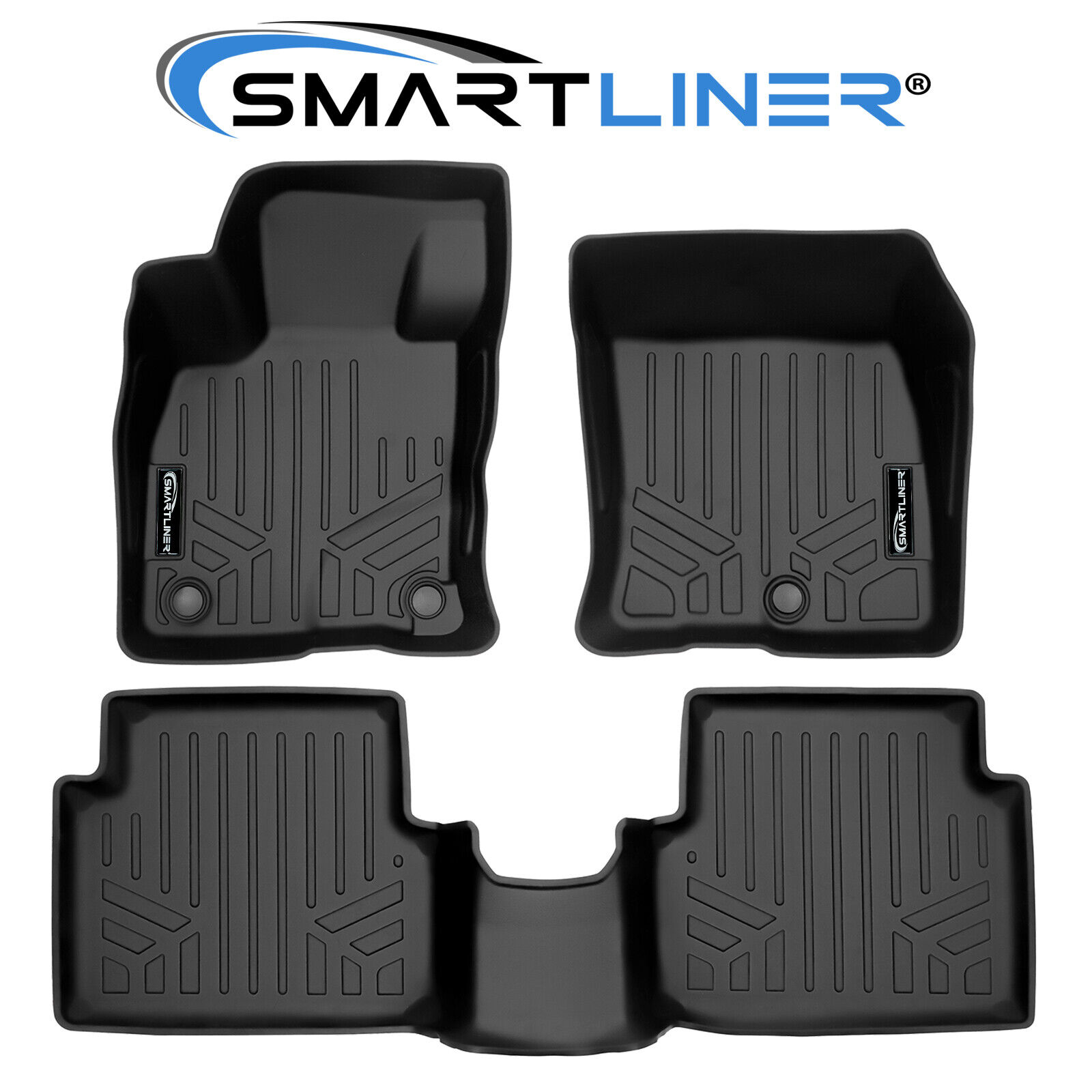 SMARTLINER Custom Fit 2 Row Floor Mat Liner Set for 2022-2024 Ford Maverick