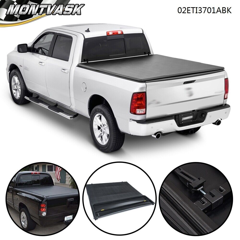 FIT FOR 02-2022 DODGE RAM 1500 2500 3500 6.5FT BED LOCK FOUR-FOLD TONNEAU COVER