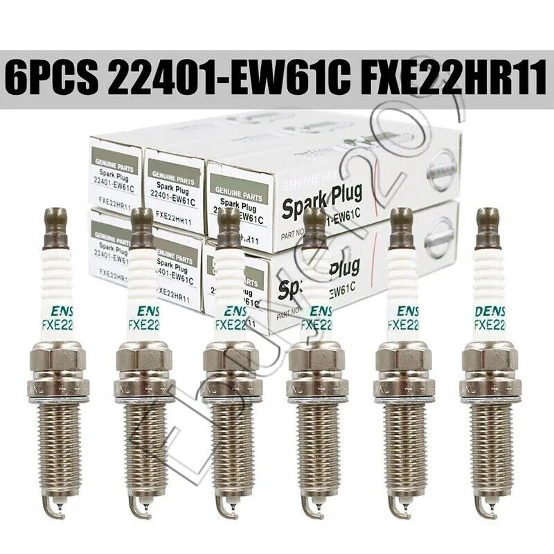 6  Genuine FXE22HR11 22401-EW61C Dual Iridium Spark Plugs for Nissan Infiniti