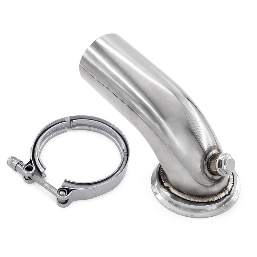 Stainless Downpipe Elbow 90° Holset Turbo HY35 HX HE351 4.375” Vband To 3