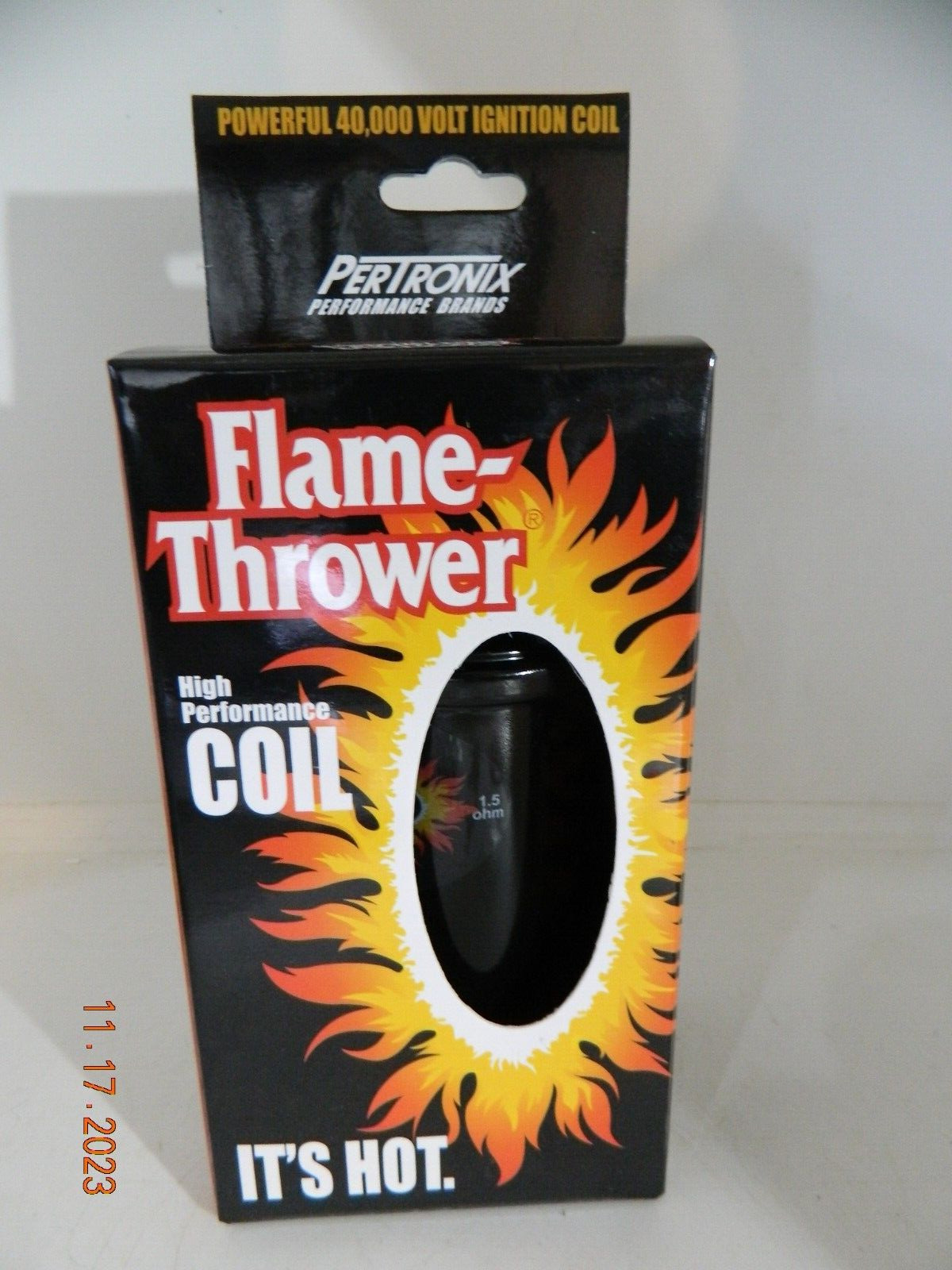 PerTronix 40011 Flame-Thrower 40,000 Volt 1.5 ohm Coil , Black BRAND NEW