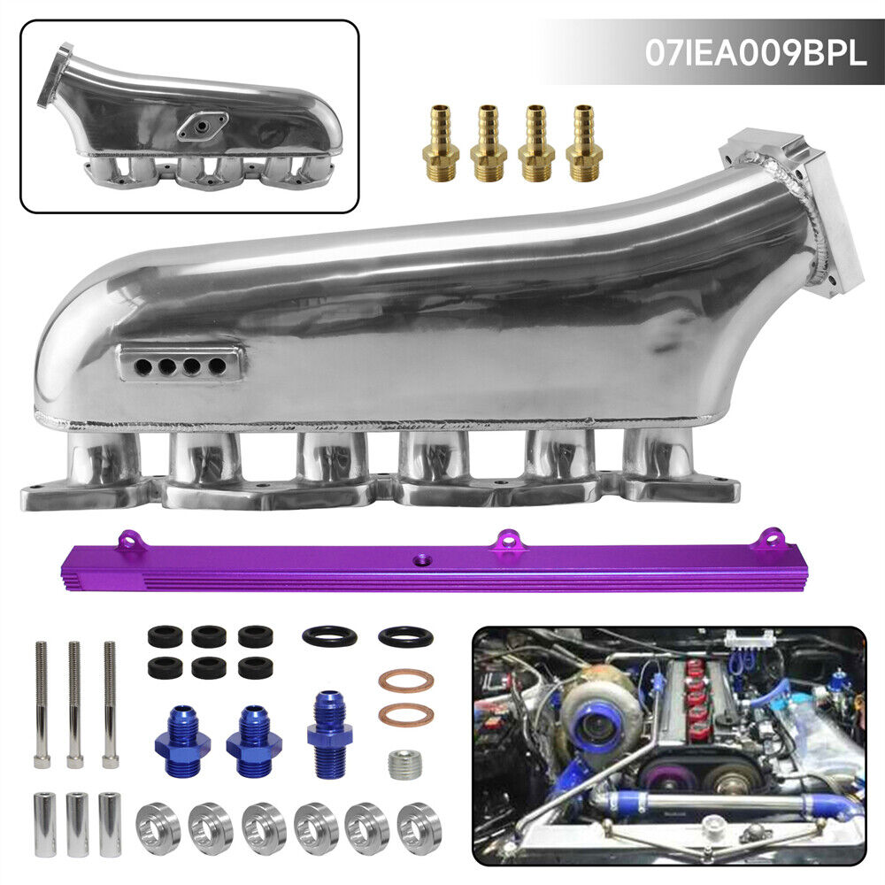 Intake Manifold+Top Feed Fuel Rail For Toyota 1JZ-GET Supra Crown Soarer Chaser
