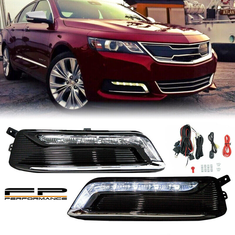 For 2014-2020 Chevy Impala Clear Factory Style LED Daytime Running Light DRL KIT