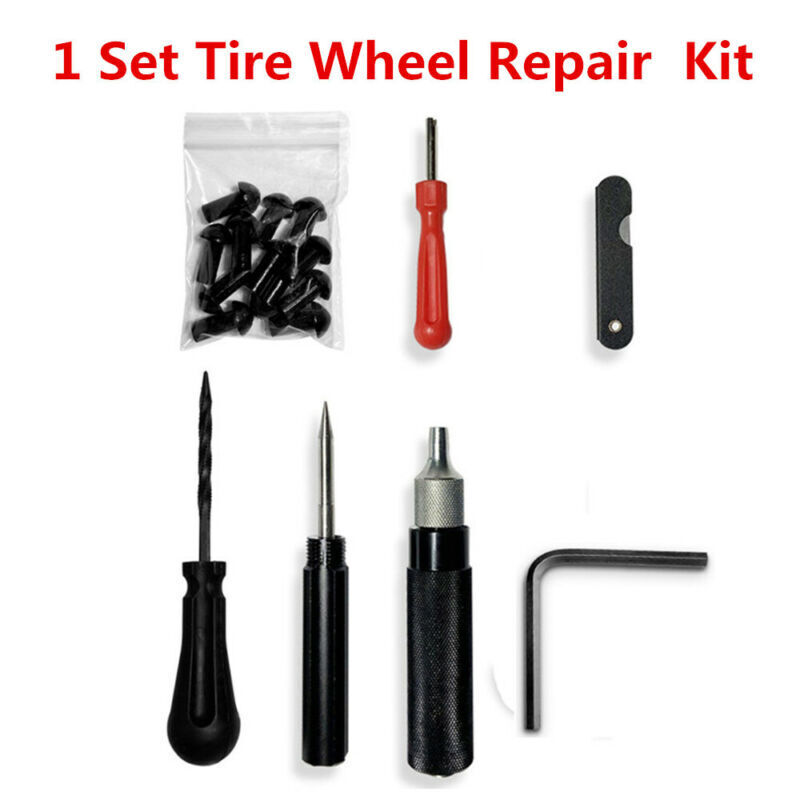 1 Set Car Tire Repair Plugger Tire Wheel Repair Kit Mushroom Plug Probe Nozzle