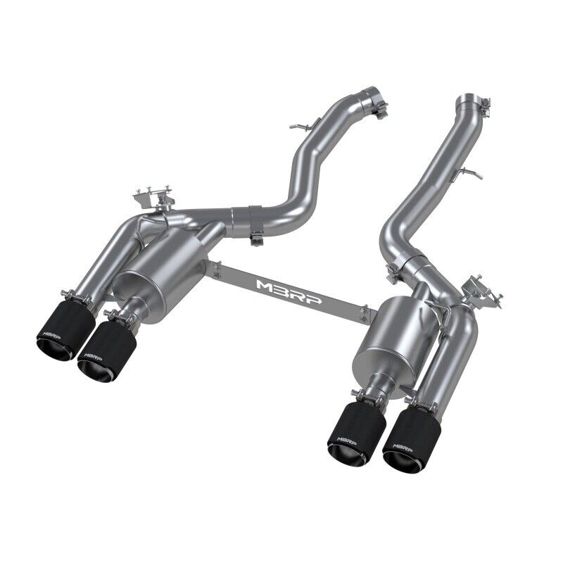 MBRP For 18-22 BMW M2 Competition 3.0L T304 SS 3in Resonator-Back Exhaust Quad