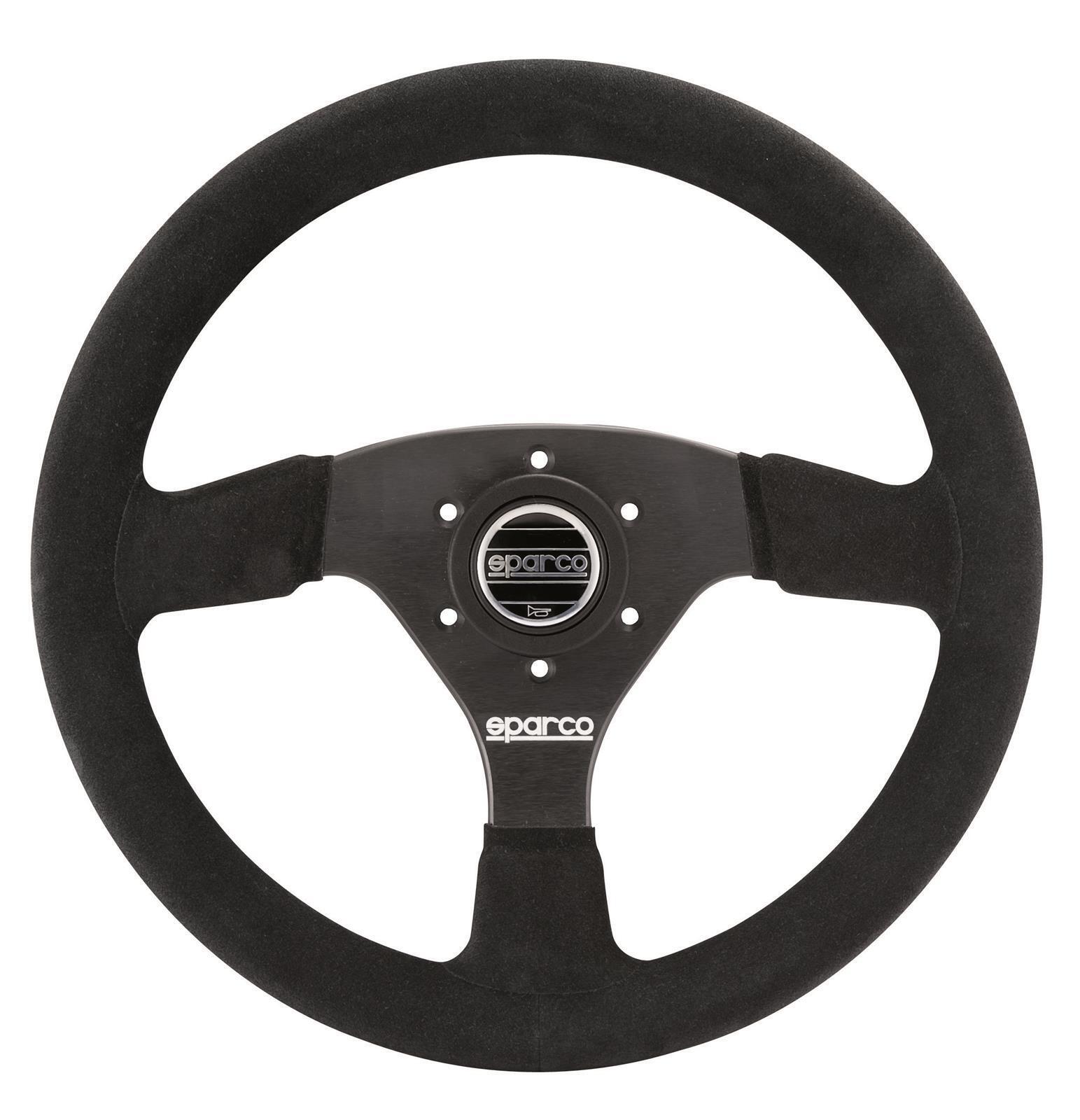 Sparco 015R323PSNR R-323 Series Suede Black Steering Wheel