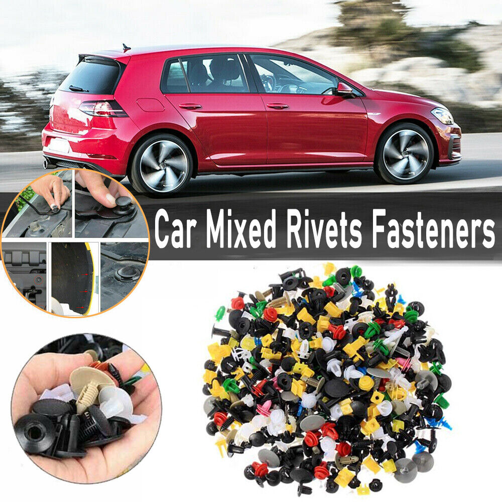 500pcs Car Body Plastic Trim Retainer Fastener Clips Push Pin Fender Bumper Tool