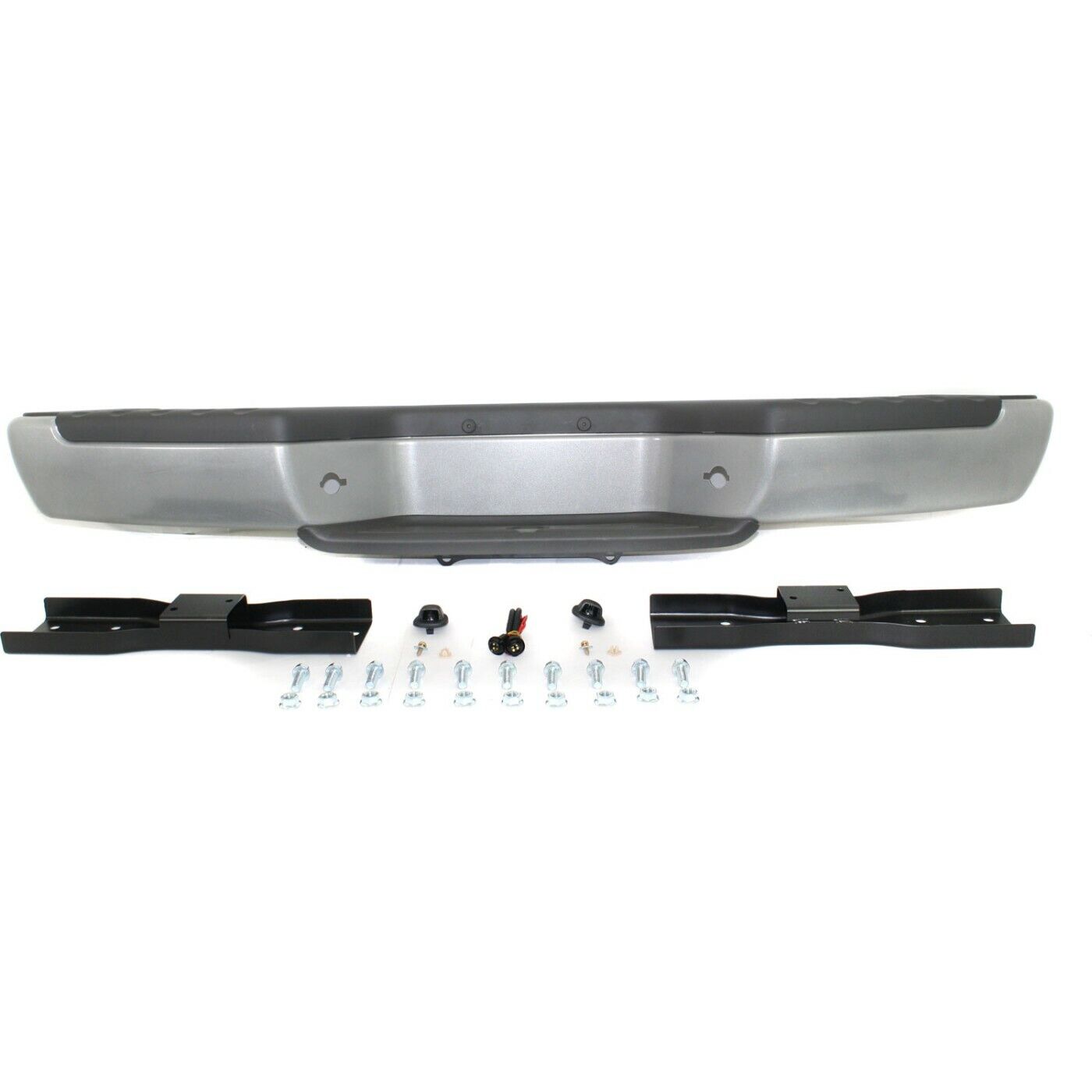 Step Bumper For 2001-2004 Nissan Frontier Rear Powdercoated Silver