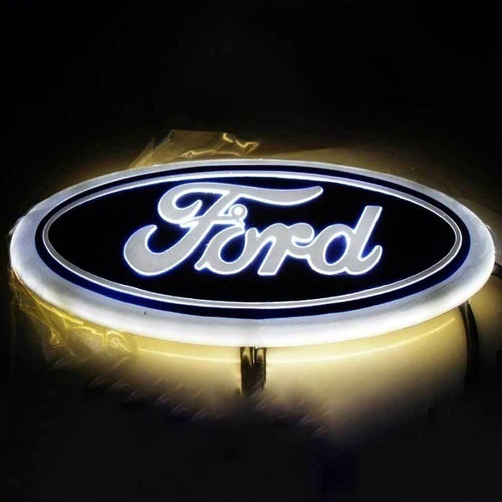 9 inch White LED Emblem Light Badge For Ford Truck F150 05-14 Light Oval Badge