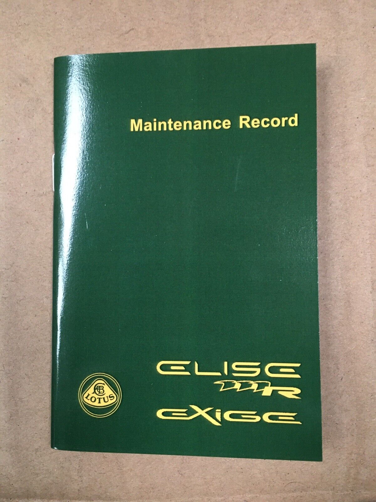 Lotus Elise Exige Service/Maintenance Book
