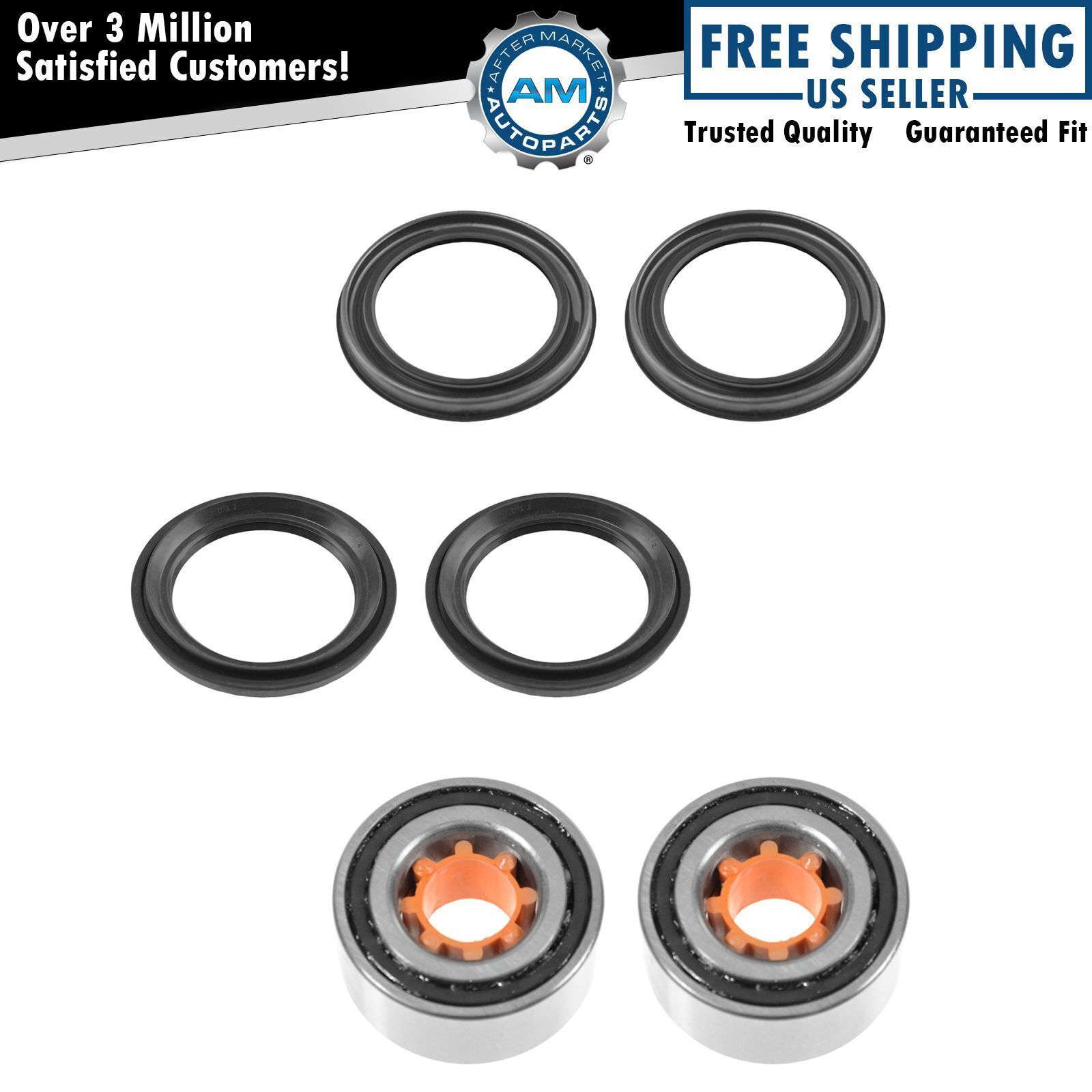 Front Wheel Bearing w/Inner & Outer Seals Kit LH & RH for Nissan Sentra 200SX NX
