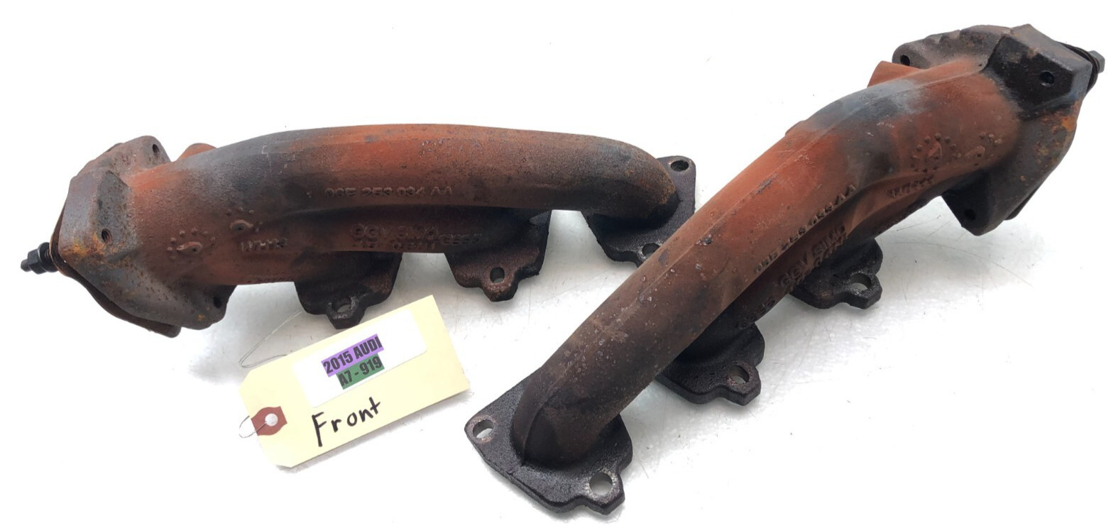 2012-2015 AUDI A7 4G8 3.0L LEFT RIGHT EXHAUST MANIFOLD HEADERS SET X2 OEM.