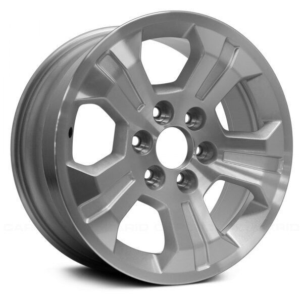 Wheel For 2014-17 Chevrolet Silverado 1500 18x8.5 Alloy 5 Spoke Machined Silver