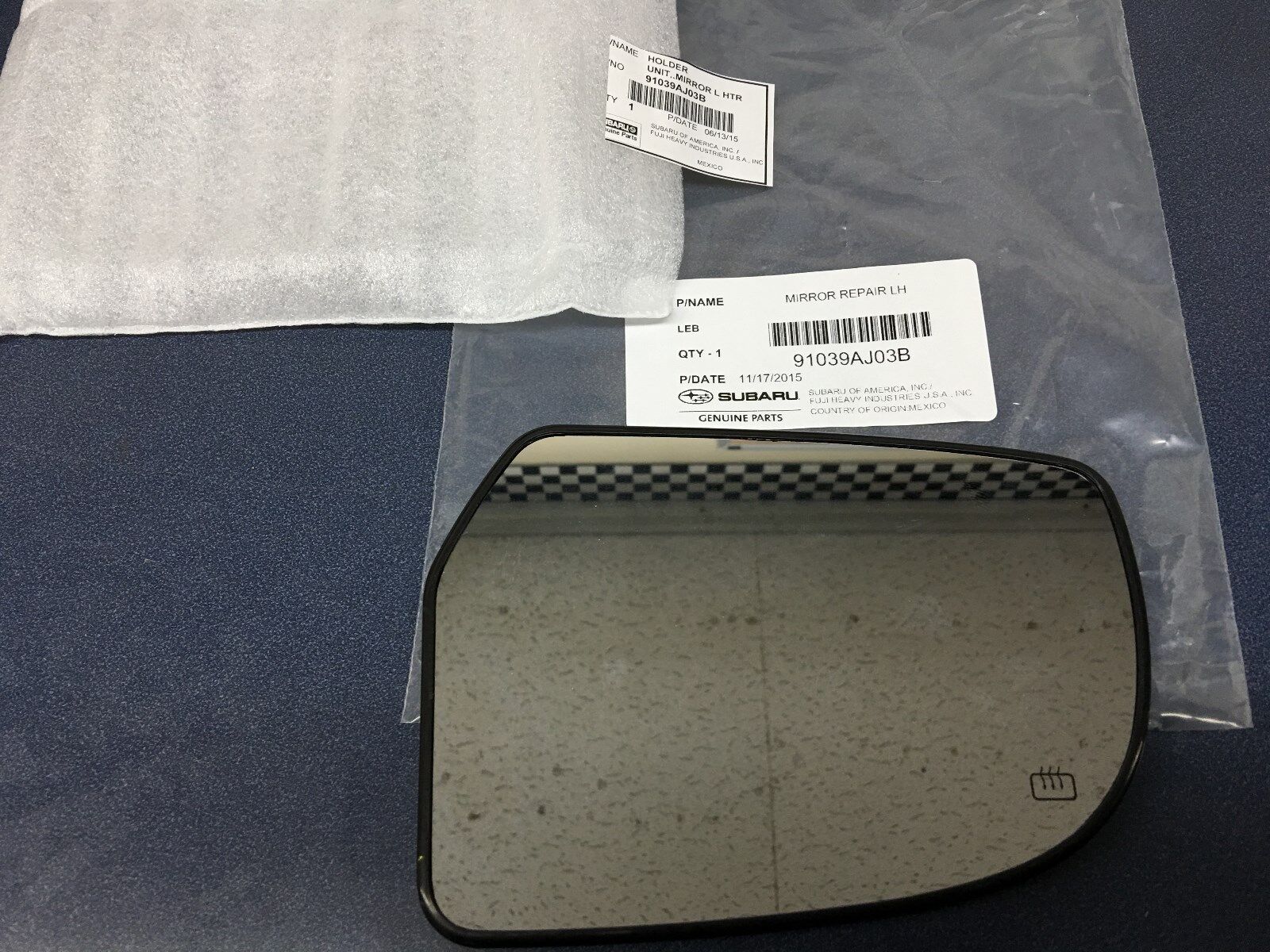 2010-14 Subaru Legacy & Outback LEFT Outside Mirror Heated OEM Drivers LH GLASS