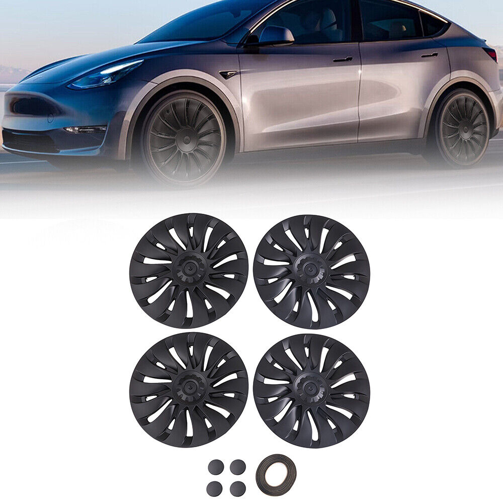 Hubcaps For Tesla Model Y Storm Wheel Rim Cover 19inch Full Cover Hubcaps 4PCS